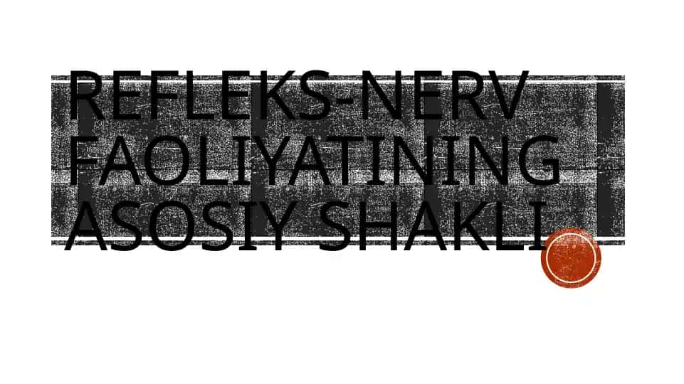 Refleks-nerv faoliyatining asosiy shakli