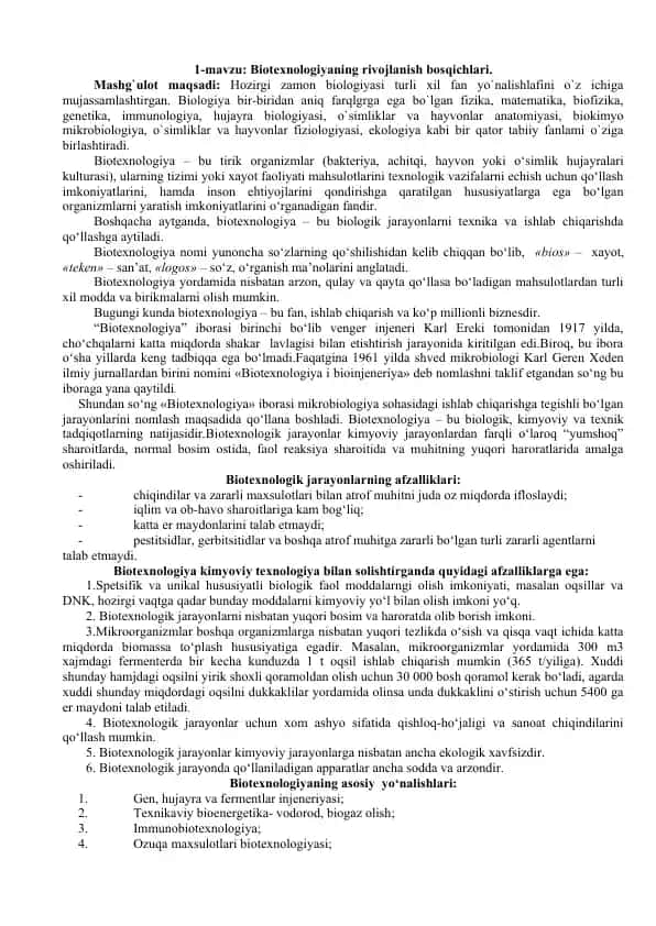 Biotexnologiya