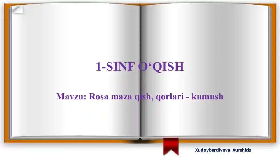 1-SINF O‘QISH