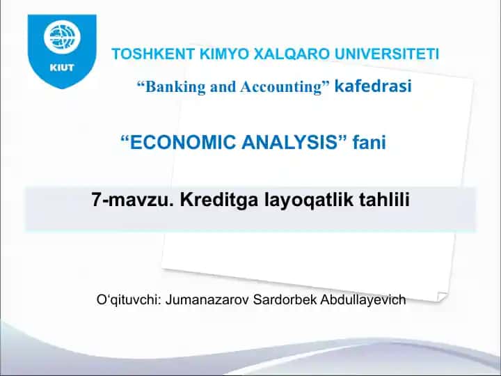 Banking and Accounting
