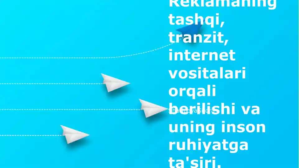 Psixologik manipulyatsiya va reklama: tashqi, transport va internet reklamalari