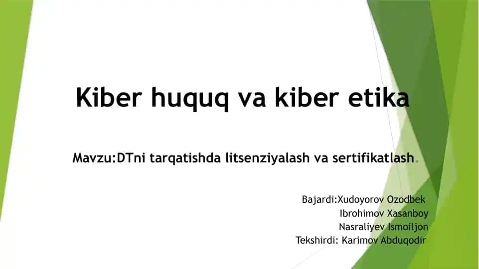 Kiberhuquq va kiberetika