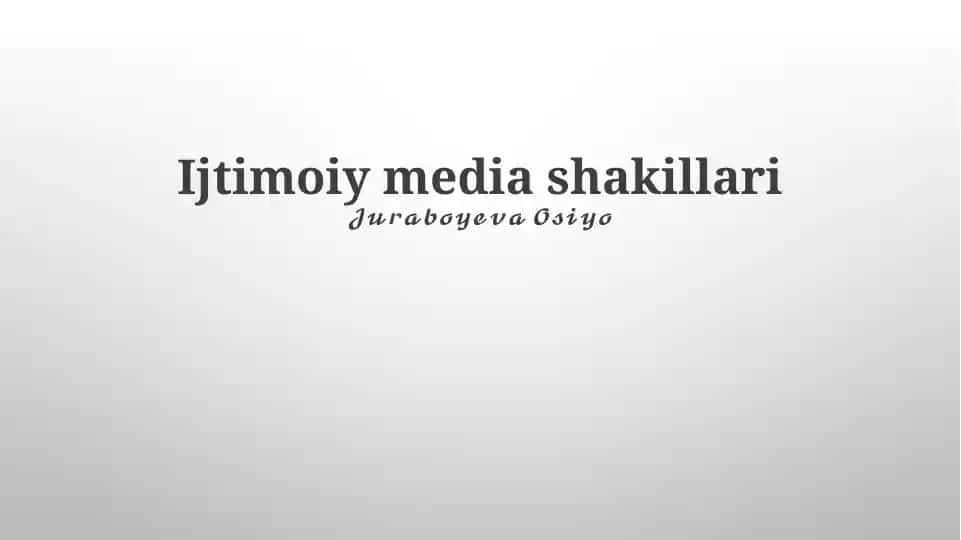 Ijtimoiy Media Rasm Dizayni