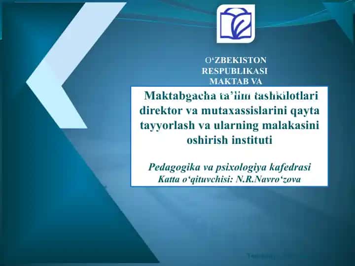 Psixologning ish hujjatlari va bolaning rivojlanish xaritasi