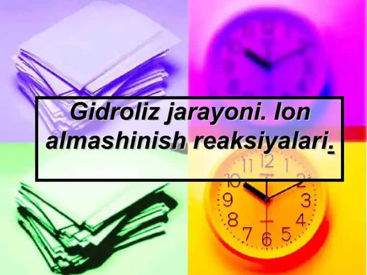 Gidroliz jarayoni