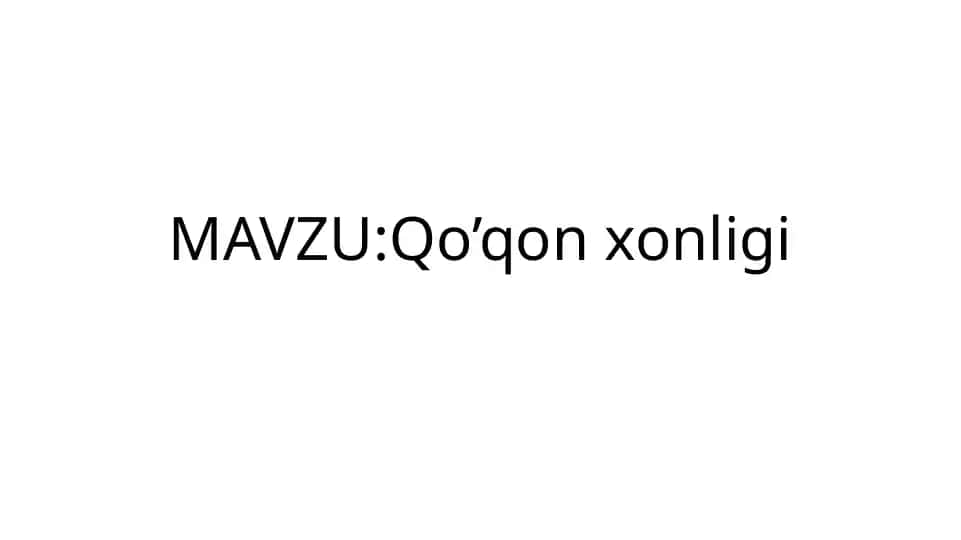 Qo’qon xonligi