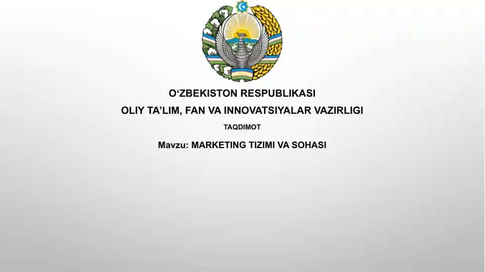 MARKETING TIZIMI VASOHASI