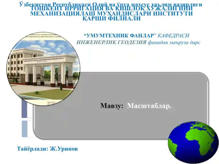 Topografik planlar va kartalar tuzish