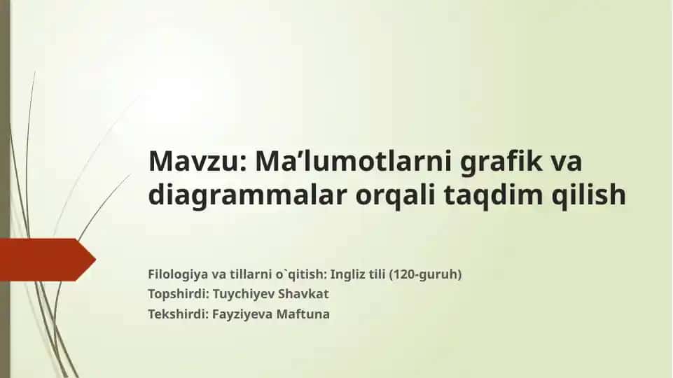Grafik va Diagrammalar bilan Ma'lumotlarni Taqdim Qilish