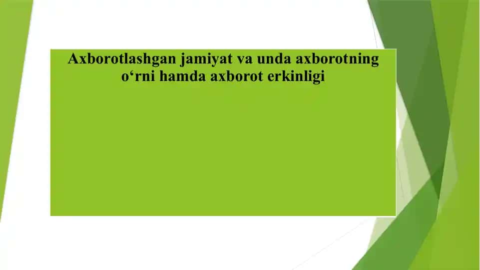 Axborotlashuvning Evolyutsiyasi