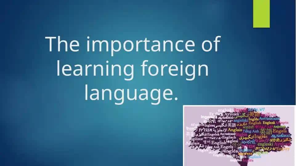 Importance of learning foreign language