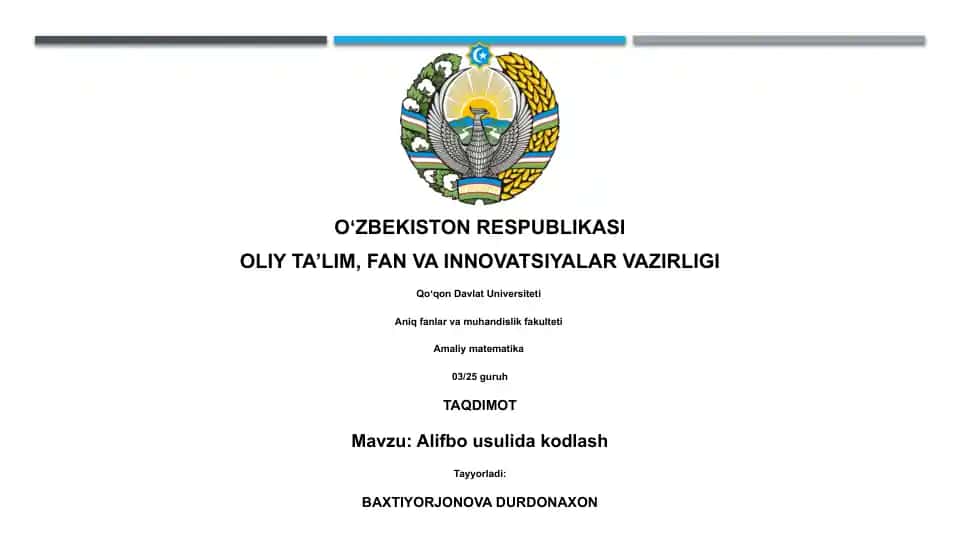 Alifbo usulida kodlash