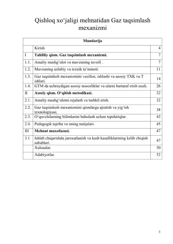 Gaz taqsimlash mexanizmi