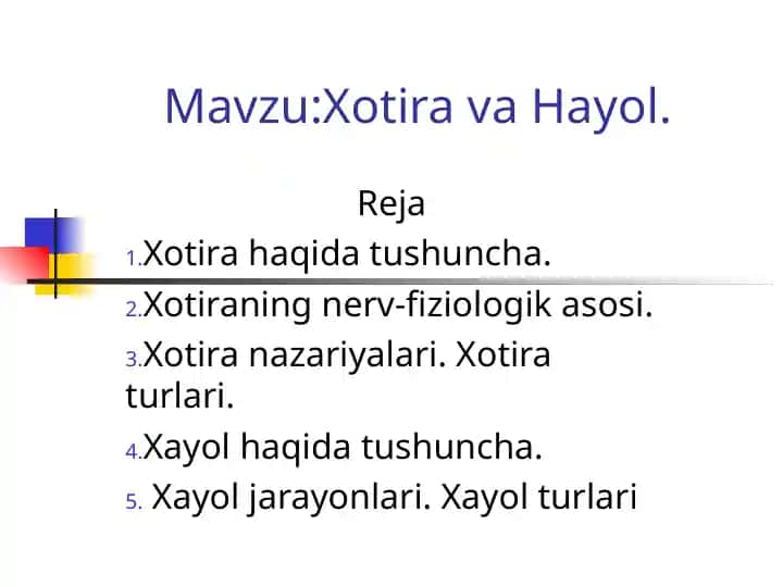 Xotira va Hayol