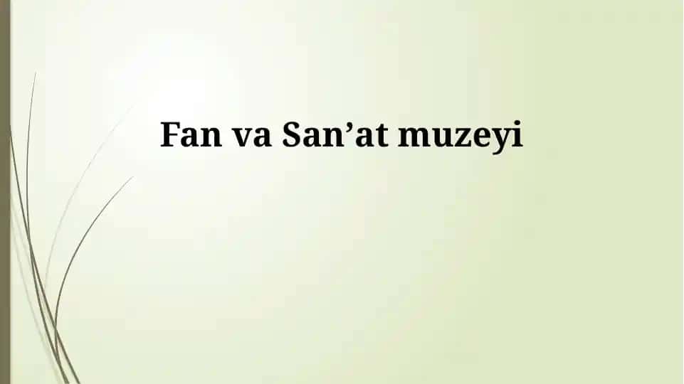 Fan va Sanʼat muzeyi