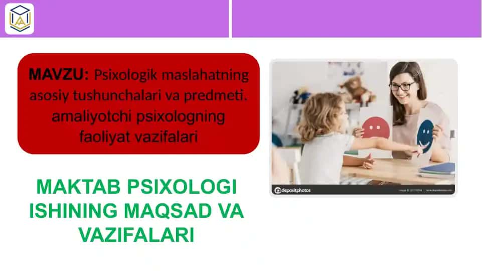 Maktab Psixologiya ishining maqsad va vazifalari
