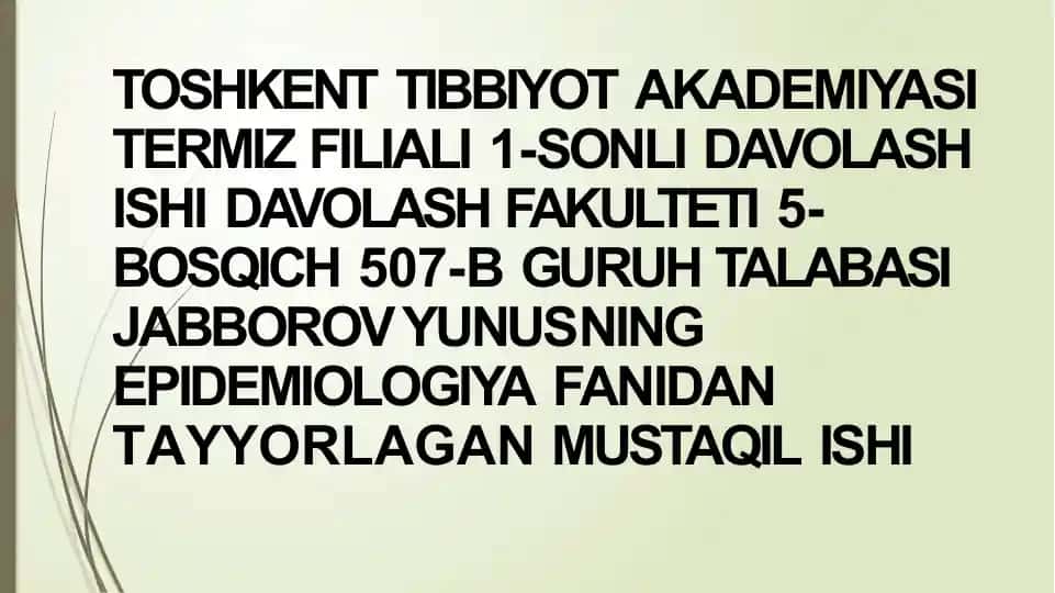 Karantin va o‘taxavfli infeksiyalar bilan kasallangan bemorlarni qayta aniqlash va shifokorning vazifalari va majburiyatlari