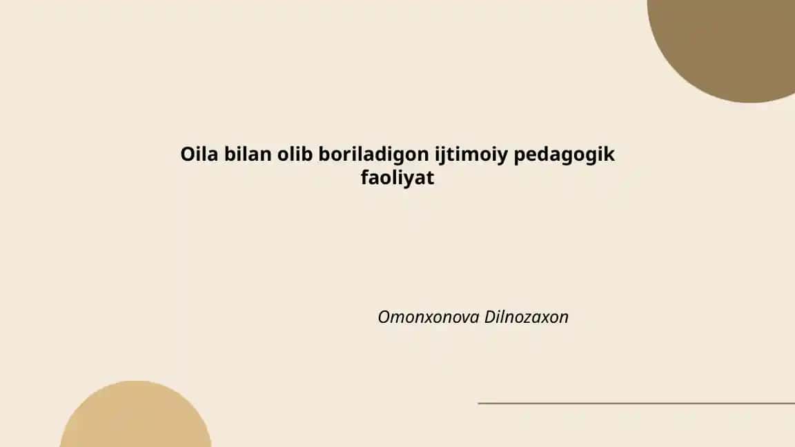 Oilaviy tarbiya usullari
