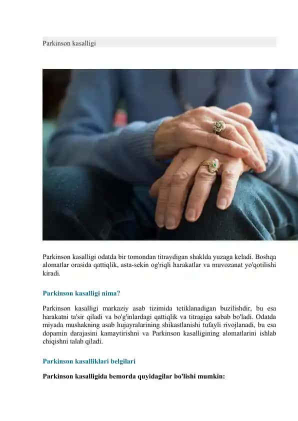 Parkinson kasalligi