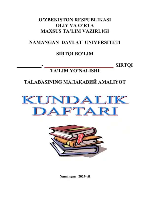 Malakaviy amaliyotini o’tkazish va tashkil qilish
