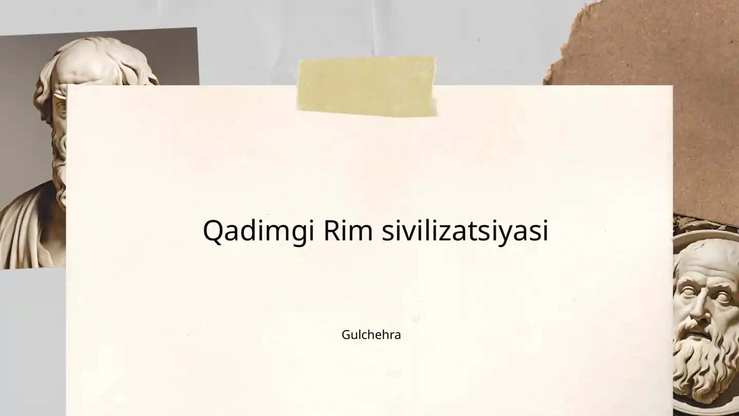 Qadimgi Rim sivilizatsiyasi