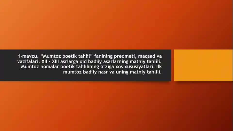 Mumtoz poetik tahlil