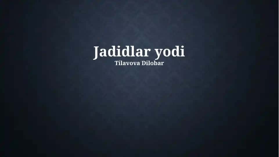 Jadidlar yodi