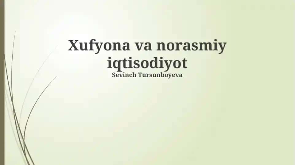 Soyaliq iqtisodiyot va norasmiy iqtisodiyotni tartibga solish va kamaytirish yo'llari