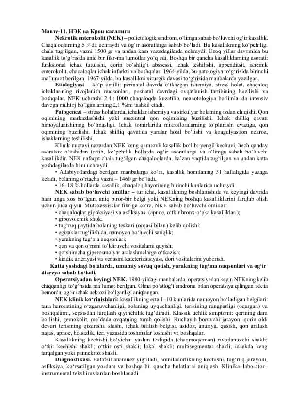 Nekrotik enterokolit (NEK)