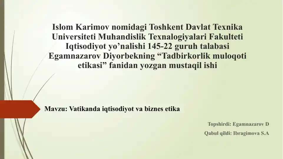 Tadbirkorlik muloqotlari