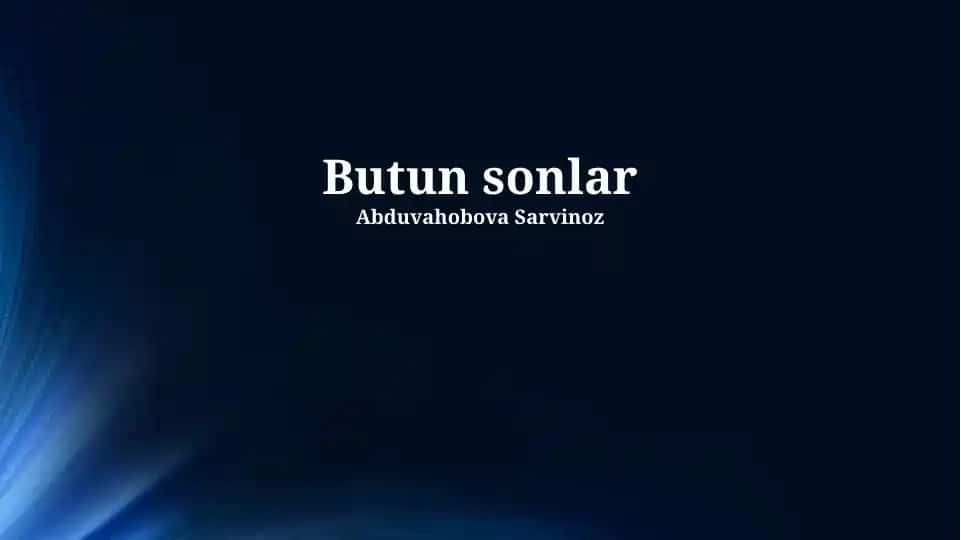 Butun sonlar