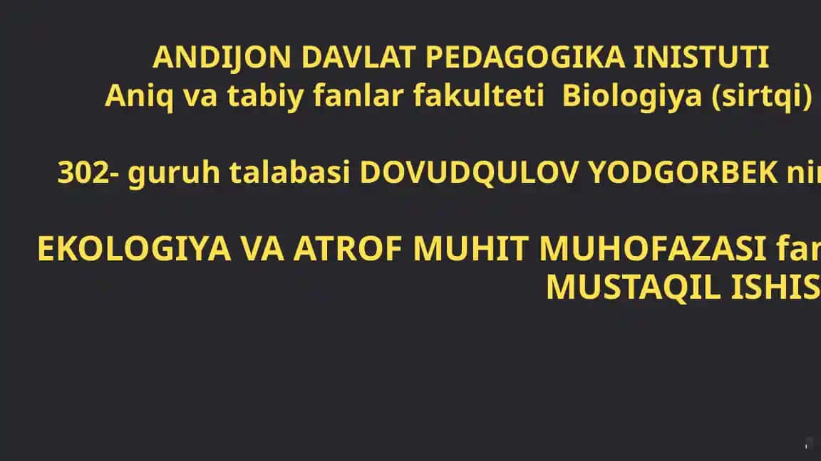Biologiya(sirtqi)