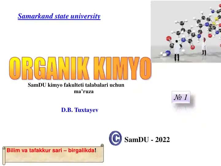 Organik kimyo ma'ruza