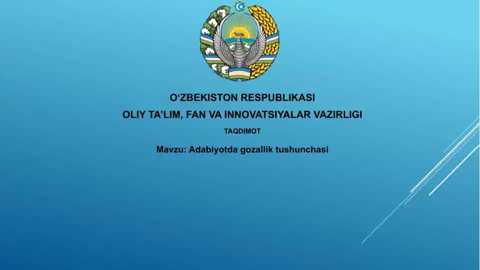 Adabiyotdagi Go'zallik Tushunchasi