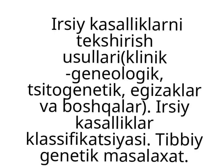 Tibbiy genetika