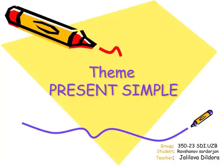 Theme PRESENT SIMPLE