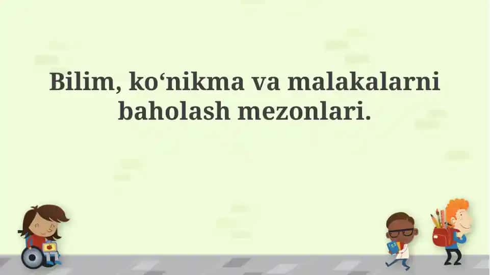 Baholash mezonlari
