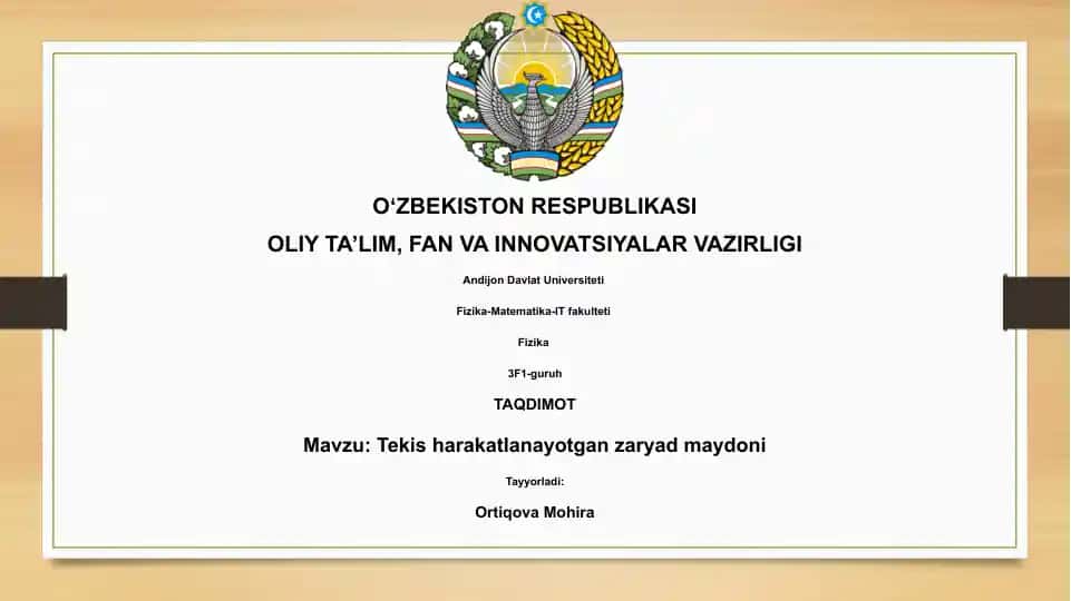 Harakatlanuvchi zaryad maydoni