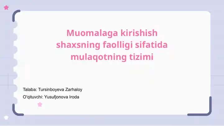 Muomalaga Kirishish Mantiqi