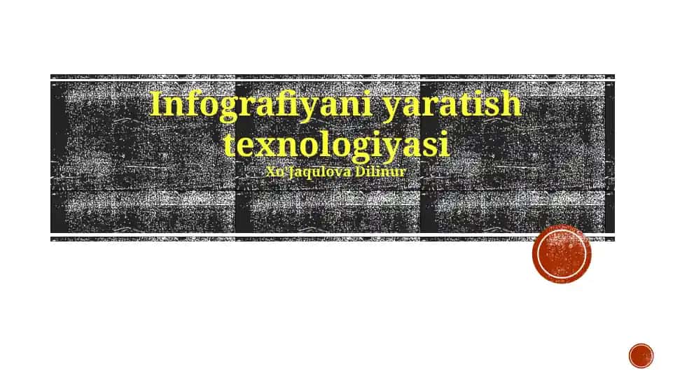 Infografiyani yaratish texnologiyasi