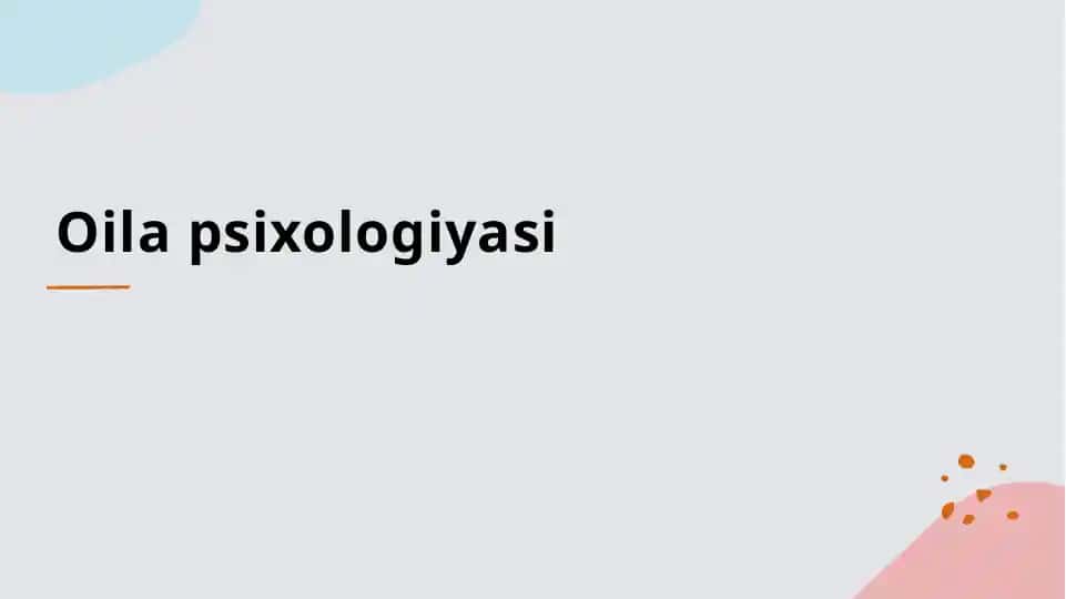 Oila psixologiyasi