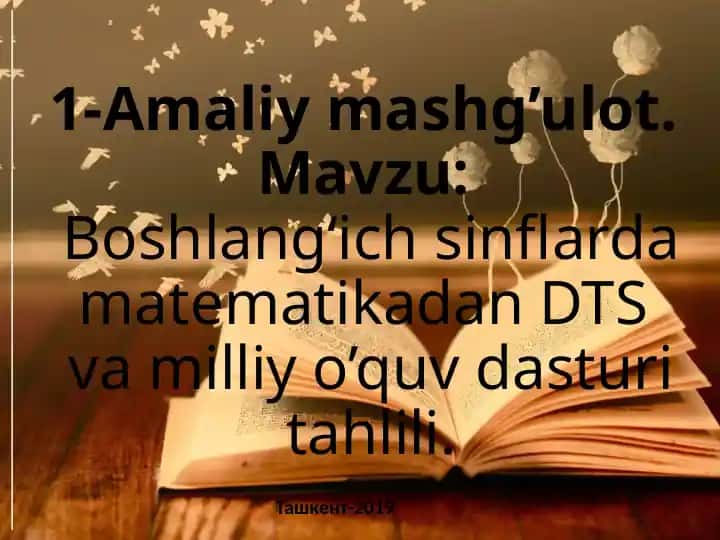 Boshlang‘ich sinflarda matematikadan DTS va milliy o‘quv dasturi tahlili
