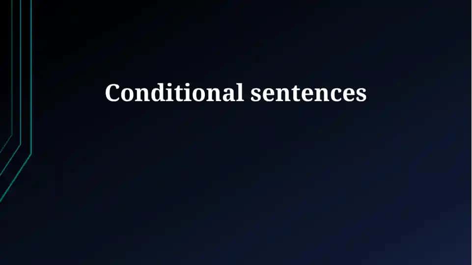 Conditional Sentences