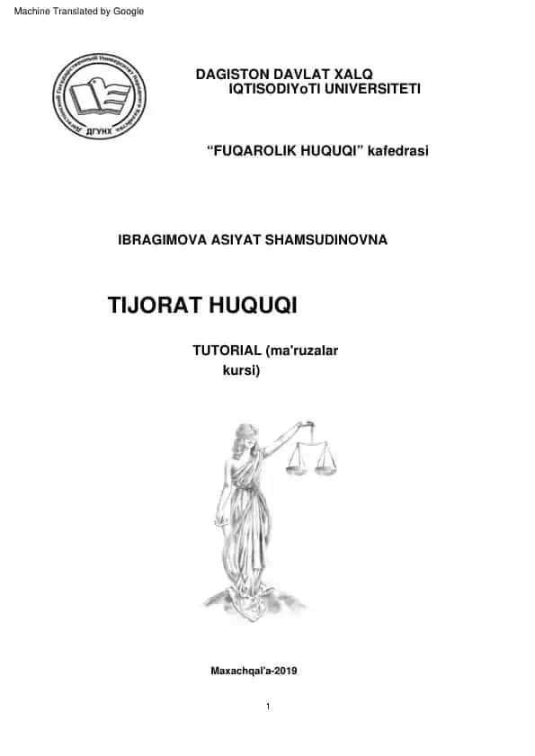 Ma'ruzalar kursi (Tutorial)
