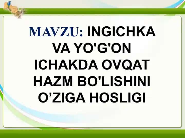 Ovqat hazm qilish organlari