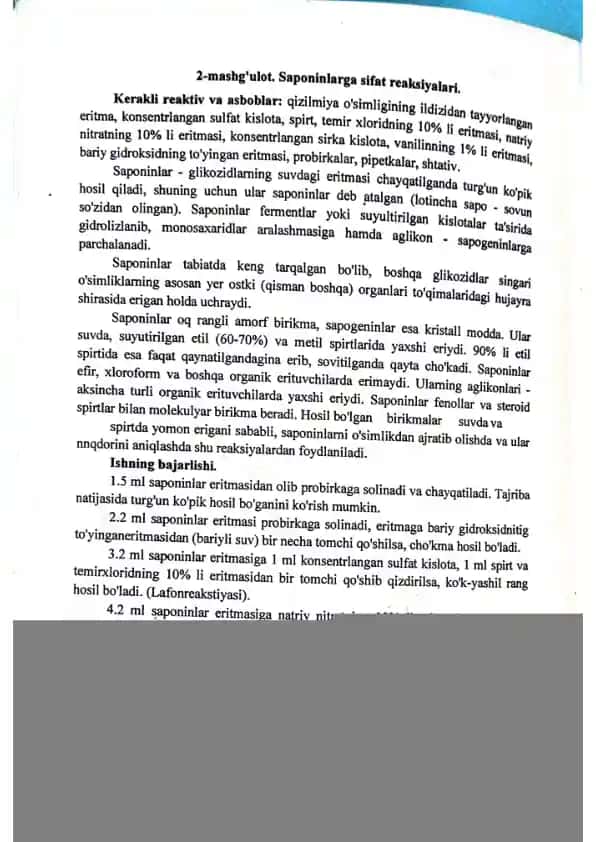 Saponinlar
