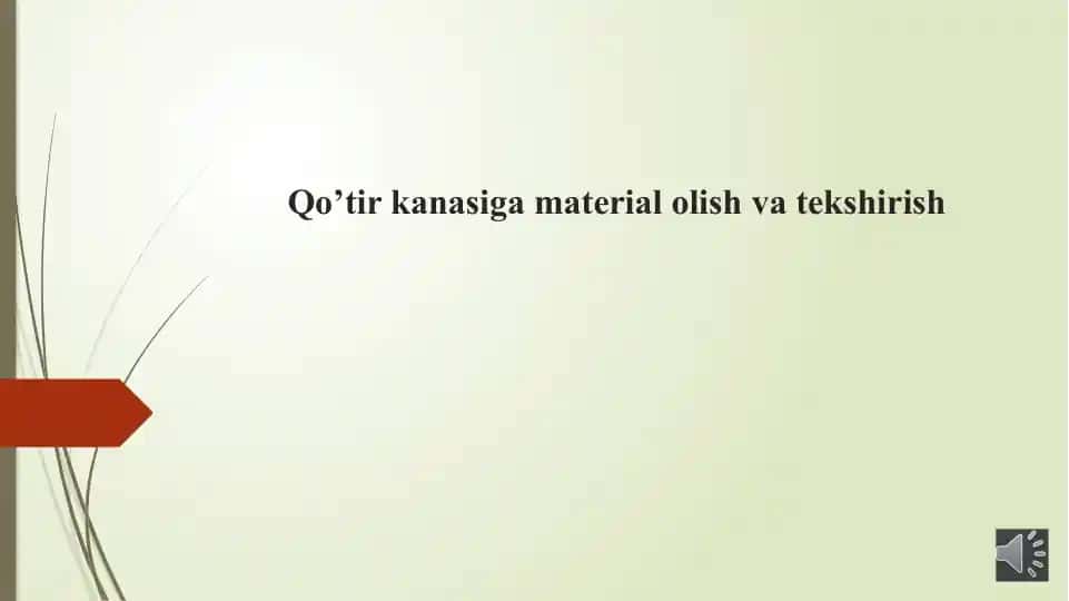 Kutirolish jarohati material olish va tekshirish
