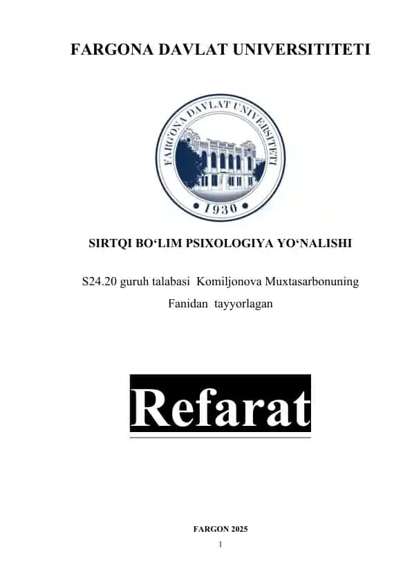 Refarat "FARGON 2025"