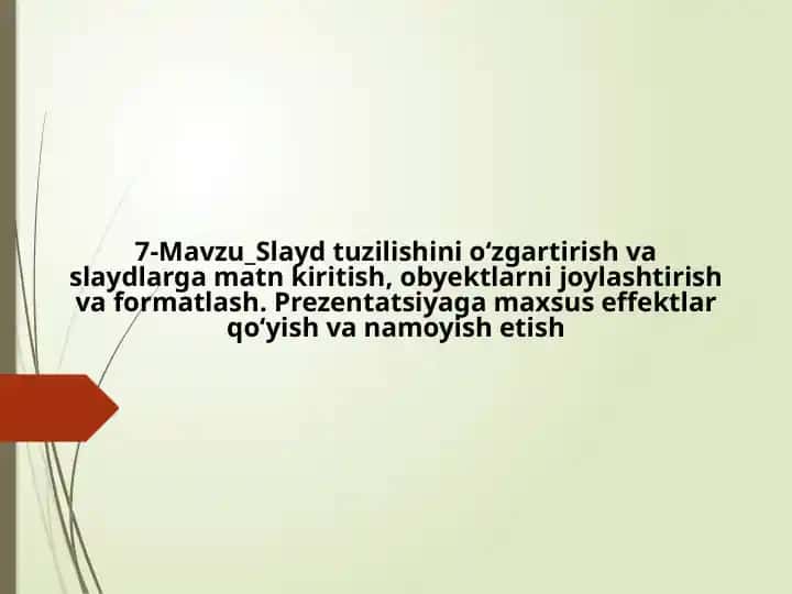 POWER POINT dasturi