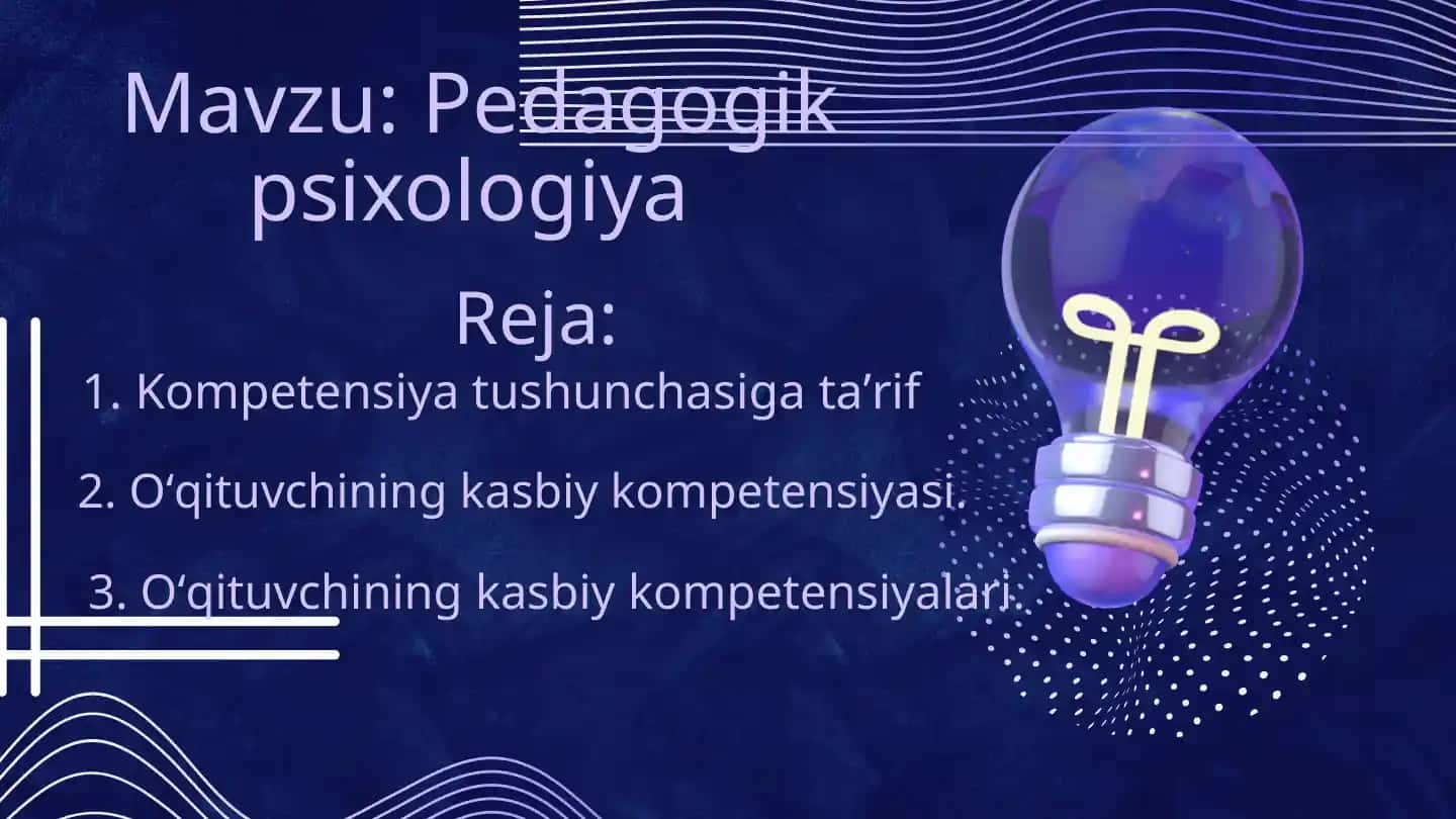 Pedagogik psixologiya bo‘yicha taqdimot